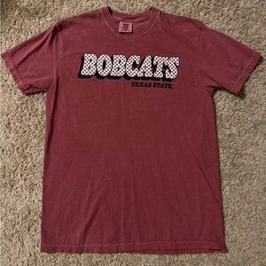 Woman’s Med. Maroon, Texas State Comfort Colors t-shirt.